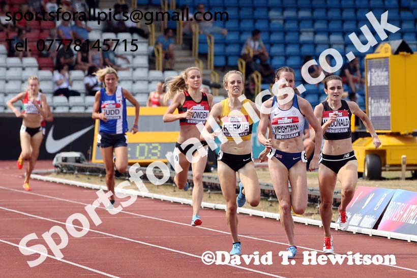 Womens 1500 metres, Muller British Championships, Alexander Stadium, Birmingham. Photo: David T. Hewitson/Sports for All Pics
